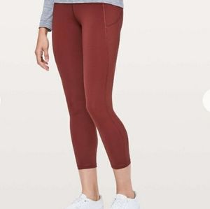 Lululemon Final Lap Crop *23" Savannah Burnt Oange Sz 6